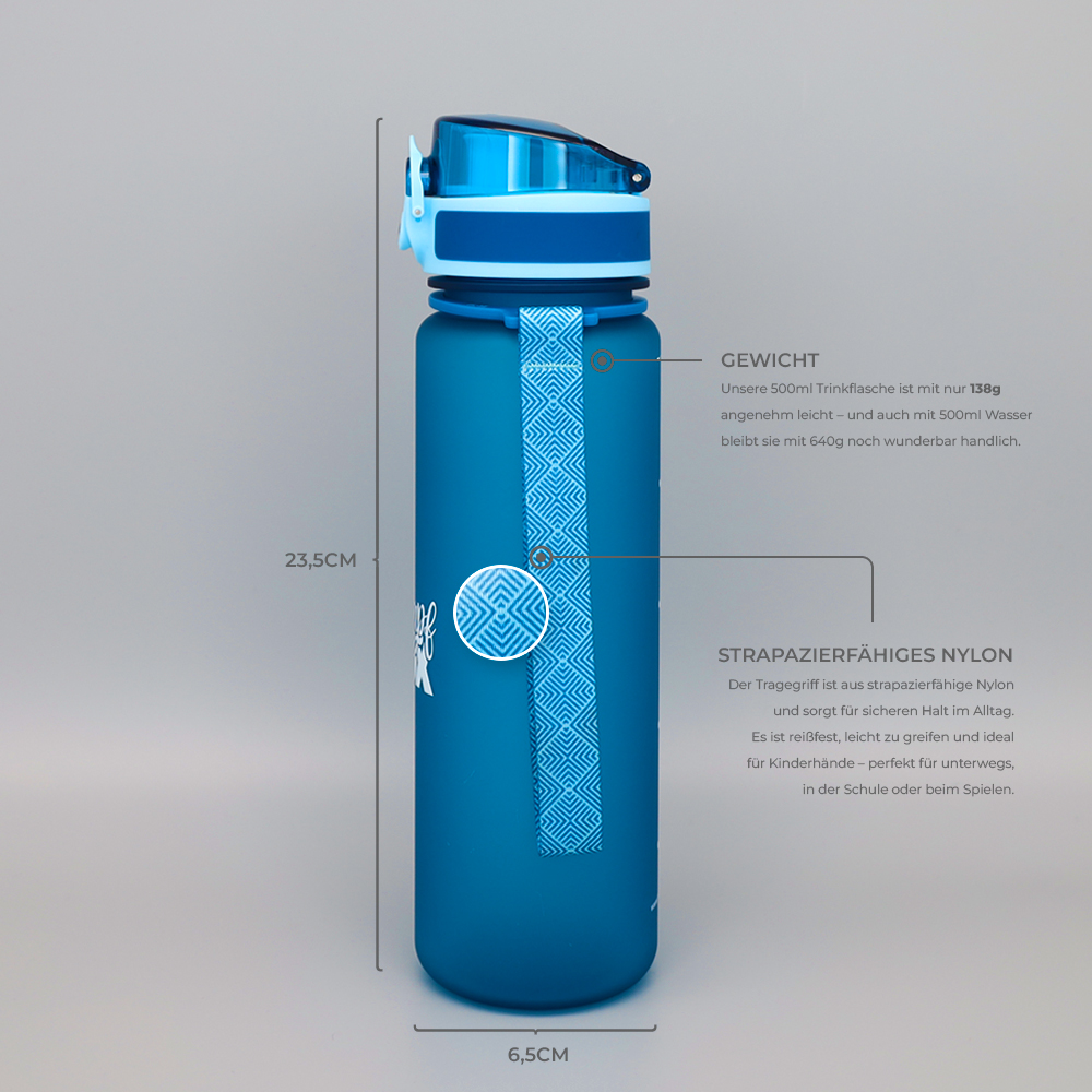 Trinkflasche für Kohlensäure mit Trageschlaufe